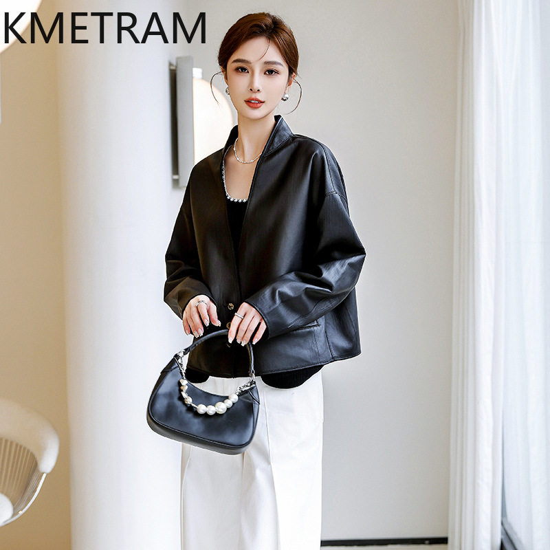 Winter Clothing Layers - KMETRAM 정품 탑 레이어 양피 가죽