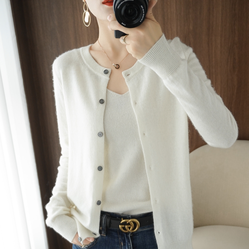 Wool Blend Coat - 2023 봄 신상품 순수 울 가디건