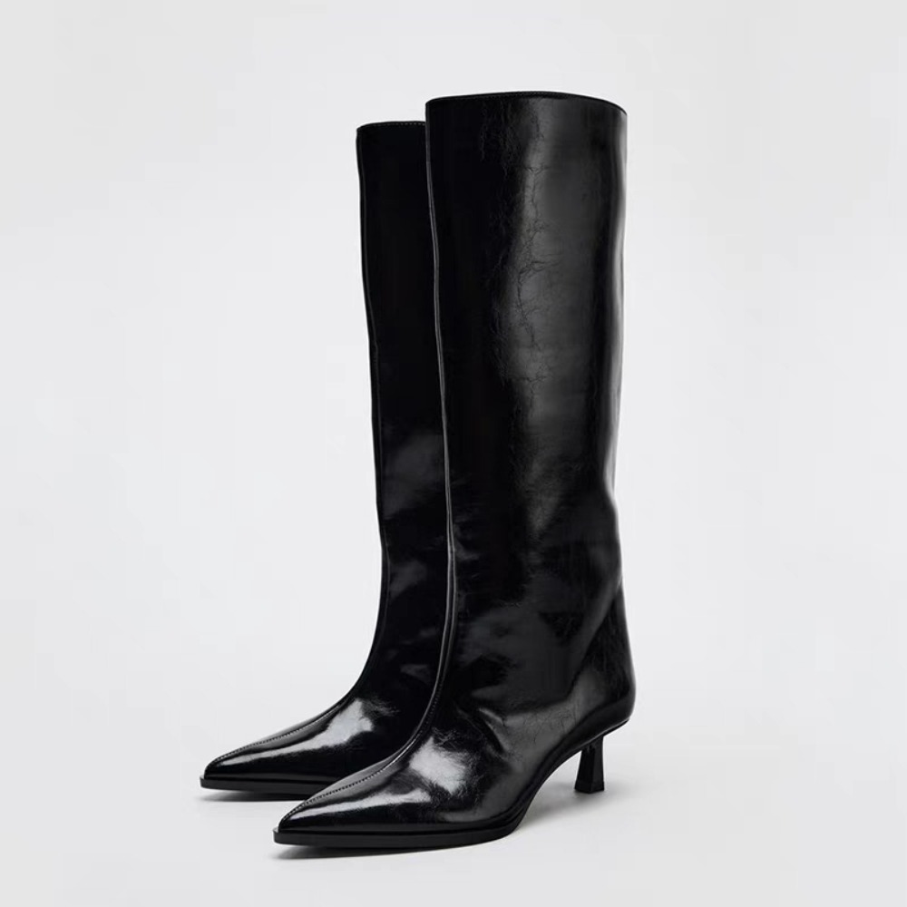 Winter Clothing Women'S - 2026 와이드 부츠 튜브 포인티드 토