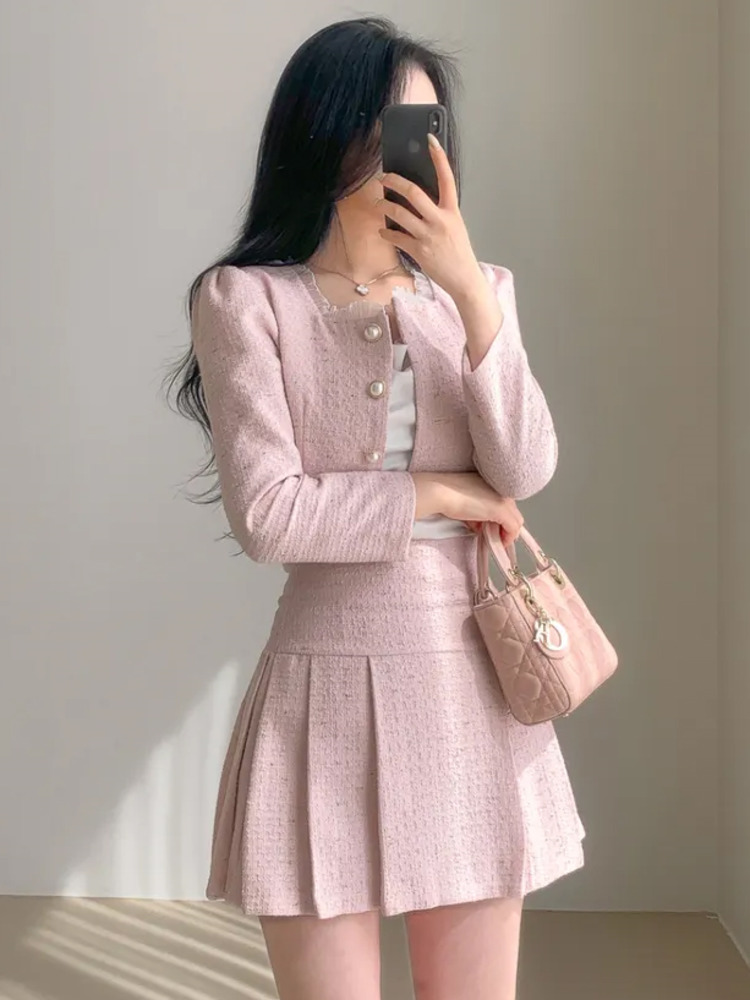 3세트/로트 도매 가을 겨울 재킷 코트 + 스커트 2피 - Wool Blend Coat 리뷰 및 가격