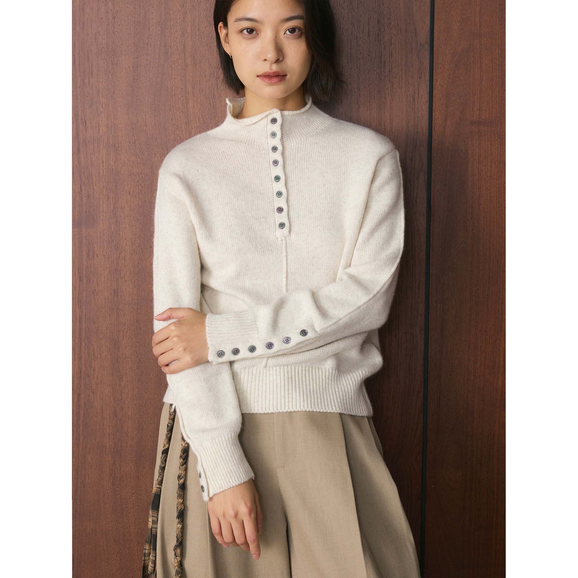 레트로 스타일의 일본풍 니트 스웨터, 단추로 여미는 하 - Thermal Base Layer 리뷰 및 가격