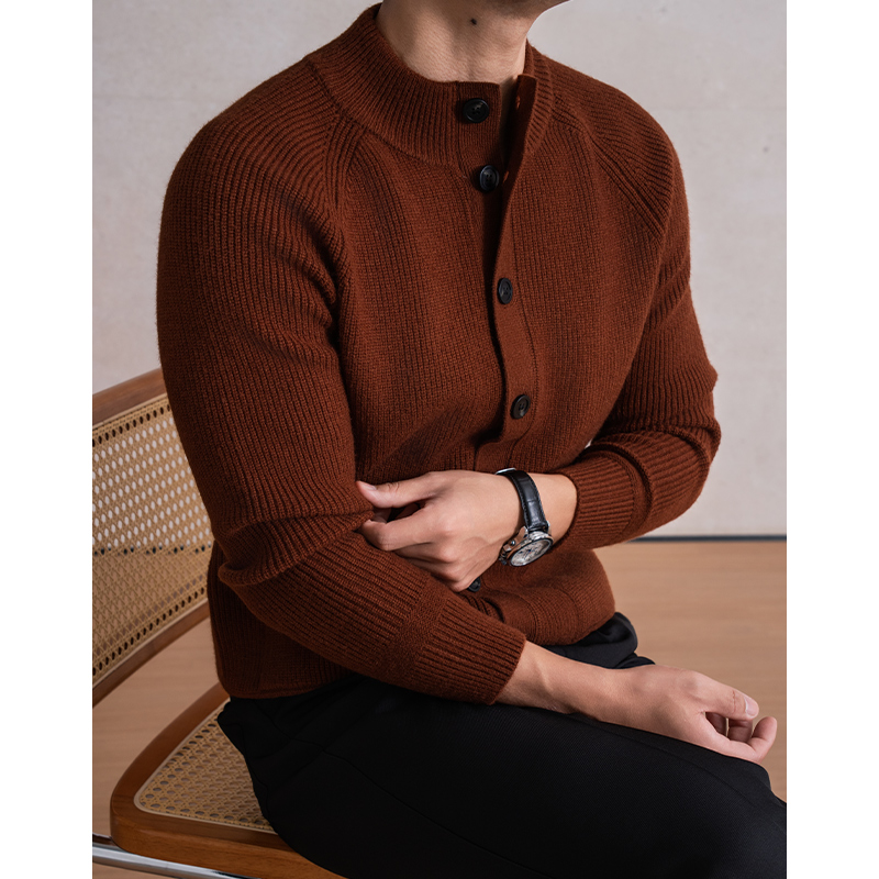 한국 신상 트렌디 스웨터 가디건 남성 클래식 스탠드 칼 - Wool Blend Coat 리뷰 및 가격