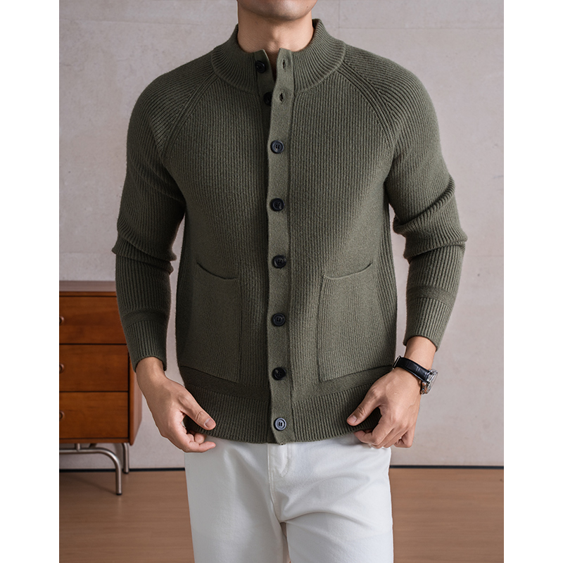 한국 신상 트렌디 스웨터 가디건 남성 클래식 스탠드 칼 - Wool Blend Coat 리뷰 및 가격
