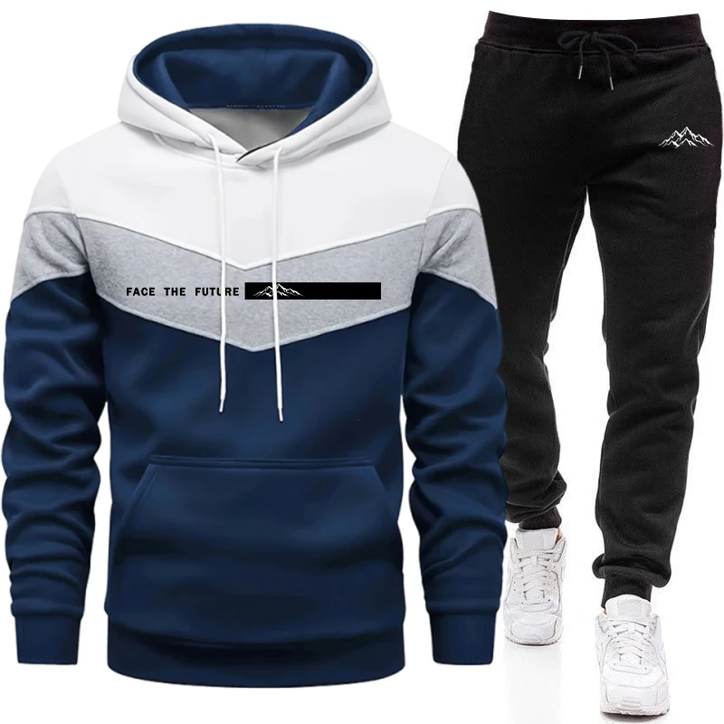 트랙슈트 남성 패션 캐주얼 후드 스웨트셔츠 야외 스포츠 - Winter Clothing For Men 리뷰 및 가격