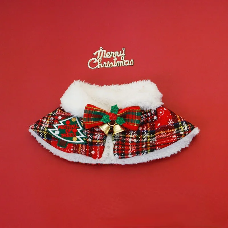 따뜻한 테디 칼라 애완동물 스카프 고양이 크리스마스 망 - Winter Clothing English 리뷰 및 가격