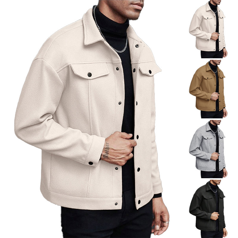 남성용 울 혼방 라펠 워크 재킷 인조 더블 체스트 포켓 - Wool Blend Coat 리뷰 및 가격